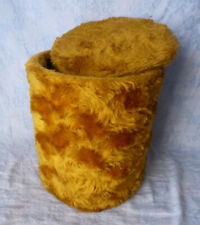 #Vintage# Coffret de rangement, Baril / Tabouret / Pouf en moumouté (H=37cm)