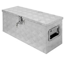 Caisse à outils boite transport remorque valise aluminium chequer 73x24x32 cm
