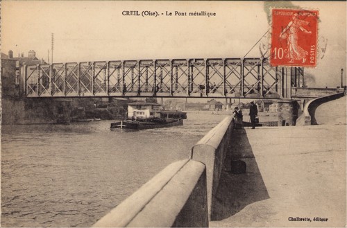 Cpa creil le pont - cpa,