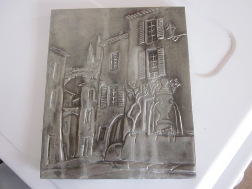 Tableau etain repousse - tableau, en