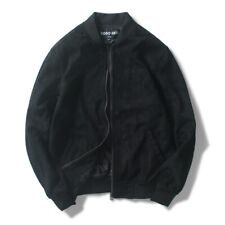 Hommes Faux Daim Veste Bomber