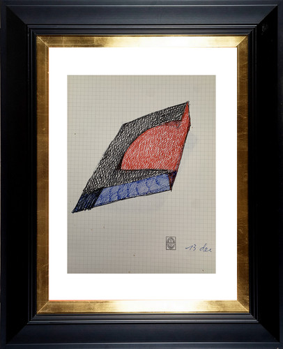Dessin original recto verso - dessin, recto/verso