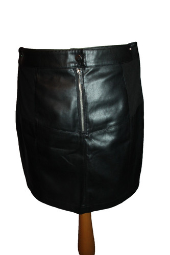 Jupe aspect cuir femme - cuir,