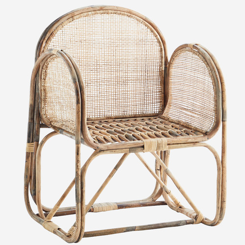 Chaise bambou avec canne - avec,