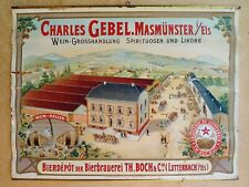 Affiche publicitaire Bière de LUTTERBACH brasserie d'Alsace - Vin GEBEL Masevaux