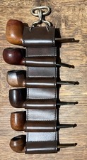 Lot de pipes + porte pipe en cuir
