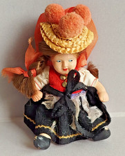 Petite poupée ancienne en celluloïd, folklorique Allemagne, 10 cm
