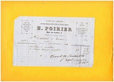 TOURS (37) CUIRS & CRINS / OUTILLAGE "BROSSIER & PROUX / H. POIRIER" en 1864