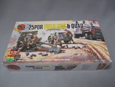 AH941 AIRFIX WWII WW2 25PDR FIELD GUN & MORRIS QUAD 01305 1/76 OO DIORAMA