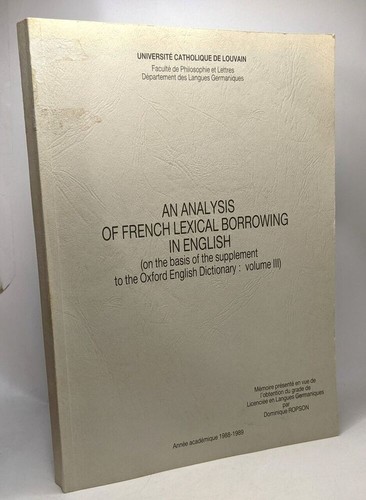 Analysis french lexical - analysis,