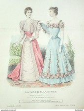 Gravure Mode illustree 1897 #