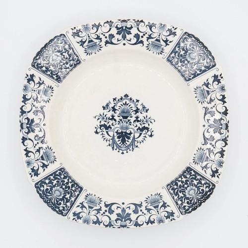 Plat service vintage bleu - vintage,
