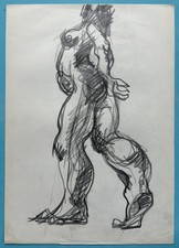 Francine AUVROUIN Dessin Crayon Nue Femme Henri De Toulouse Lautrec Marc Chagall