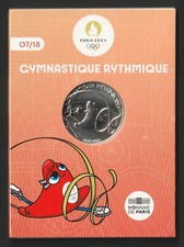 Cartelette, 10 Euros Argent, FRANCE 2023, JO 2024, GYMNASTIQUE RYTHMIQUE, n° 7