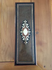 Boîte à gants en loupe de Thuya , Ébène, Amboine 19e Clef Capitonnée Et Gants