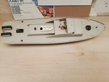 JEP JOUET VINTAGE ANCIEN. CANOT MILITAIRE P929. A REPRENDRE. 37CM EN TOLE