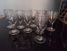 ancien 9  verres Liqueur Vin