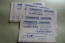 lot 8 BUVARD ancien produits LIBERON encostique LA BOITE BLEUE cire VAPOCIRE LIB