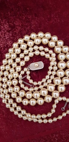 Collier perles nacrées art