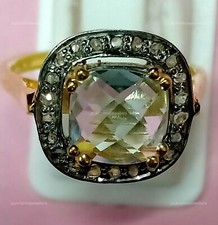 Topaze Bleu Cocktail Bague,925