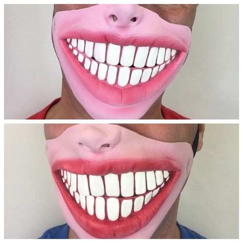 Drôle demi visage big - drôle,