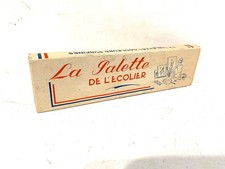 Ancienne Palette de peinture de l'écolier neuf de stock année 1940/50
