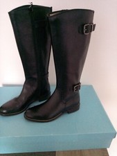 DUCA ENRICO Bottes femme noir en cuir 36 neuves