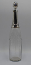 carafe à liqueur XIXème cristal argent