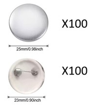 100 Ensembles boutons metal +