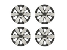 4x Enjoliveur Sportivo 14 " Pouces de Roue 6 Rayons Argent Noir