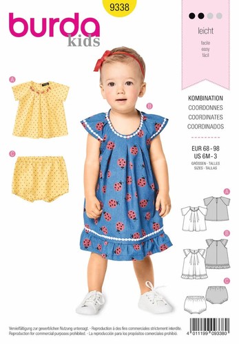 Burda enfants 9338 - 9338, filles
