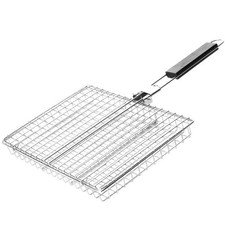 Pince Barbecue Grill Pliable en Acier Inoxydable pour Poisson Poulet Viande et M