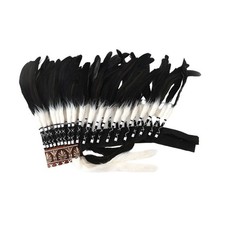 Coiffe de chef indien, costume pour homme et femme, en plumes artificielles