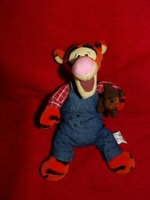 Doudou Peluche DisneyLand Paris Tigrou Salopette Jean Avec Son Chien Marron