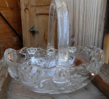 *  Petit panier en verre avec