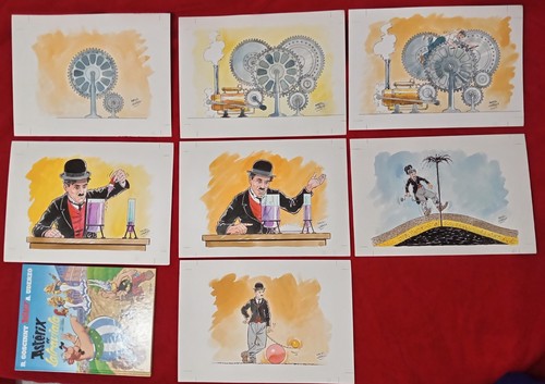 Aquarelles originales uderzo - aquarelles,