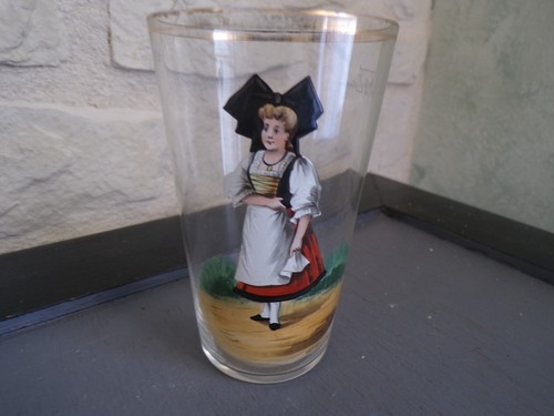 Verre émaillé ancien