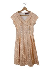 VOODOO VIXEN Robe trapèze Dames Robe T EU 36 rose chair-blanc élégant