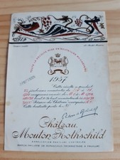 étiquette vin Chateau Mouton Rothschild 1957 specimen wine label André Masson