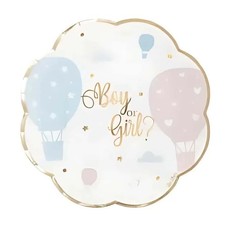 Vaisselle Boy Or Girl Papier Cartonné Bleu Et Rose Ø 20 CM 8 Pz - Givi - Sexe