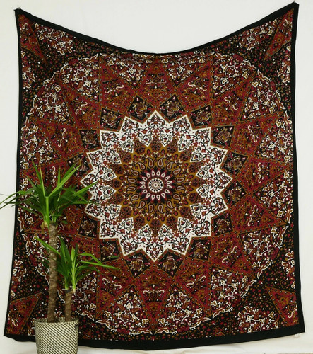 Tenture murale mandala ombre - tenture,