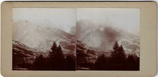 Originale Photo 19ème Stereo  FRANCE  Pelvoux Ailefroide Glacier Blanc Pousterle