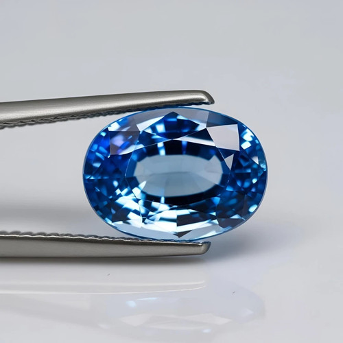 Saphir naturel bleu - , glace