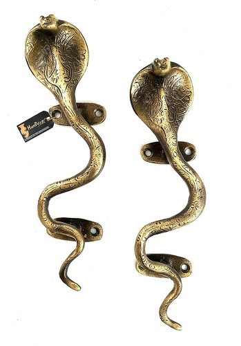 Serpent design laiton porte - design,