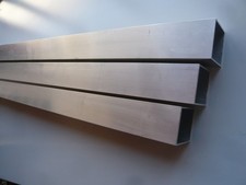 LOT de 3 tubes carrés aluminium (6060) - 50 X 2 mm X long. 990 mm = 99 cm