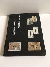 Album Classeur TIMBRES   8 feuilles /  pages début collection Français  ²²