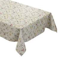 Nappe de Table en Toile Cirée Fleurs Enlacent Beige P672-1 Carré Rond Oval