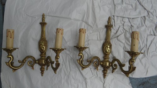 Paire appliques bronze - d'appliques,