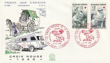 Enveloppe 1er jour 585 1966 Croix Rouge Les Infirmières