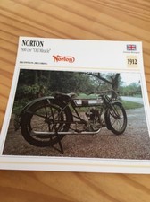 Norton 500 cm3 Old Miracle 1912 Carte Collection moto Atlas UK